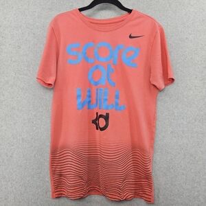 Nike KD Score At Will T-Shirt Men's S Orange Black Blue‎